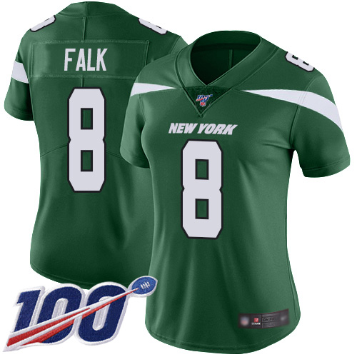 New York Jets Limited Green Women Luke Falk Home Jersey NFL Football 8 100th Season Vapor Untouchable